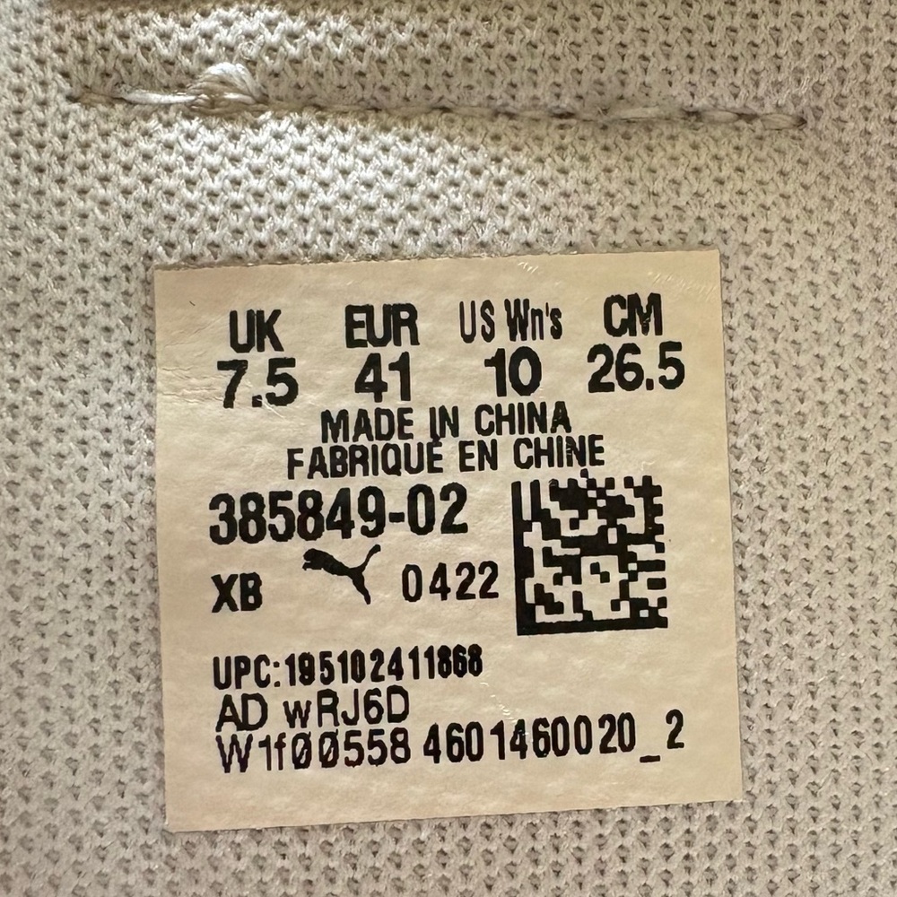 Women’s Puma Carina White Leather Sneakers Size 10 - Picture 9 of 11